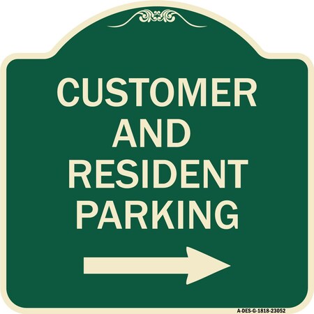 Signmission Reserved Parking Customer and Visitor Parking Heavy-Gauge Aluminum Sign, 18" x 18", G-1818-23052 A-DES-G-1818-23052